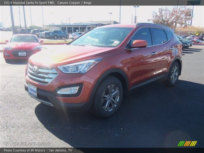 Canyon Copper / Beige 2014 Hyundai Santa Fe Sport FWD