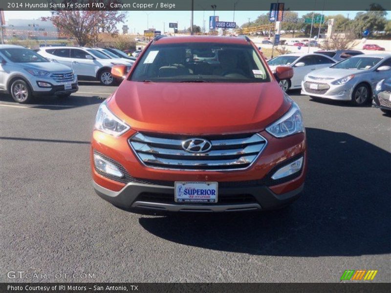 Canyon Copper / Beige 2014 Hyundai Santa Fe Sport FWD