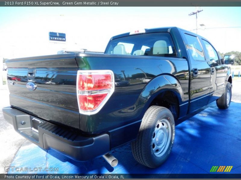 Green Gem Metallic / Steel Gray 2013 Ford F150 XL SuperCrew