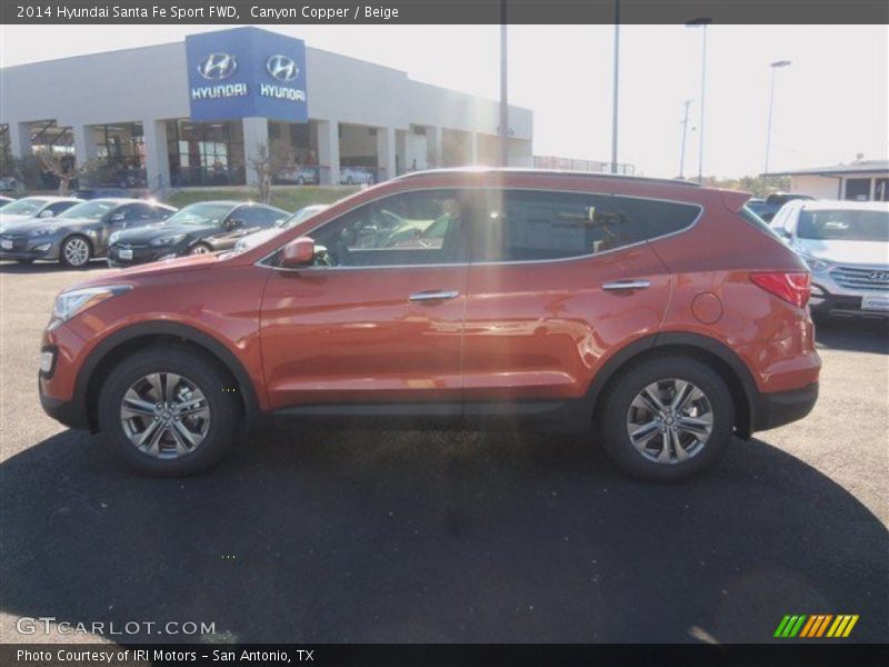Canyon Copper / Beige 2014 Hyundai Santa Fe Sport FWD