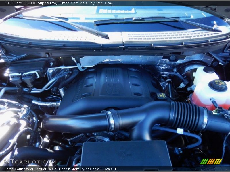 Green Gem Metallic / Steel Gray 2013 Ford F150 XL SuperCrew