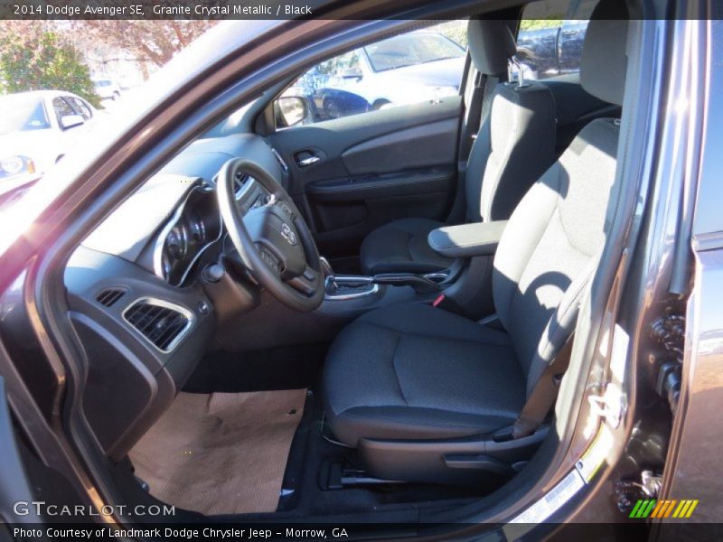 Granite Crystal Metallic / Black 2014 Dodge Avenger SE