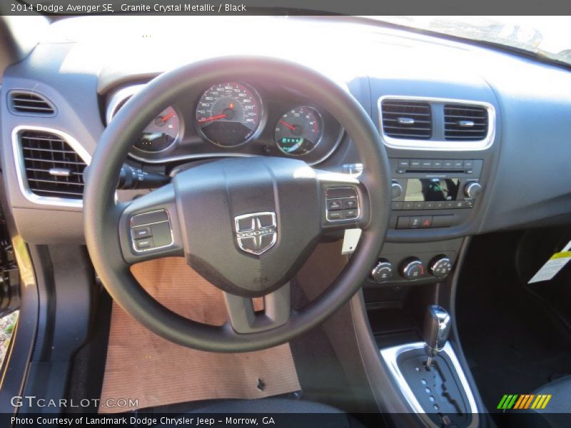 Granite Crystal Metallic / Black 2014 Dodge Avenger SE