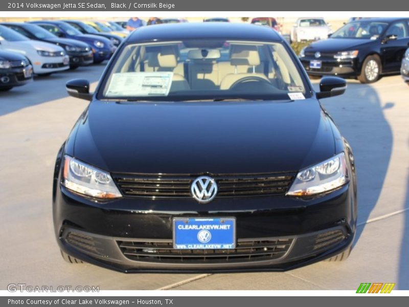 Black / Cornsilk Beige 2014 Volkswagen Jetta SE Sedan
