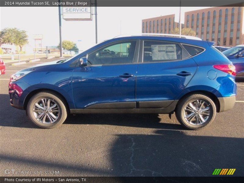 Laguna Blue / Beige 2014 Hyundai Tucson SE