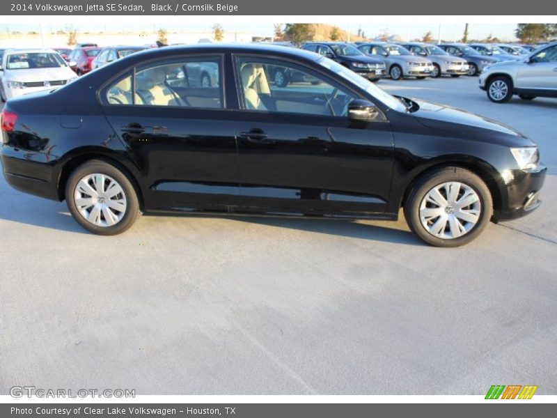Black / Cornsilk Beige 2014 Volkswagen Jetta SE Sedan