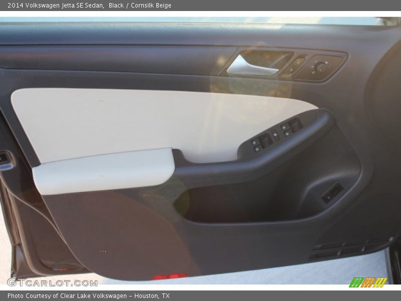 Black / Cornsilk Beige 2014 Volkswagen Jetta SE Sedan