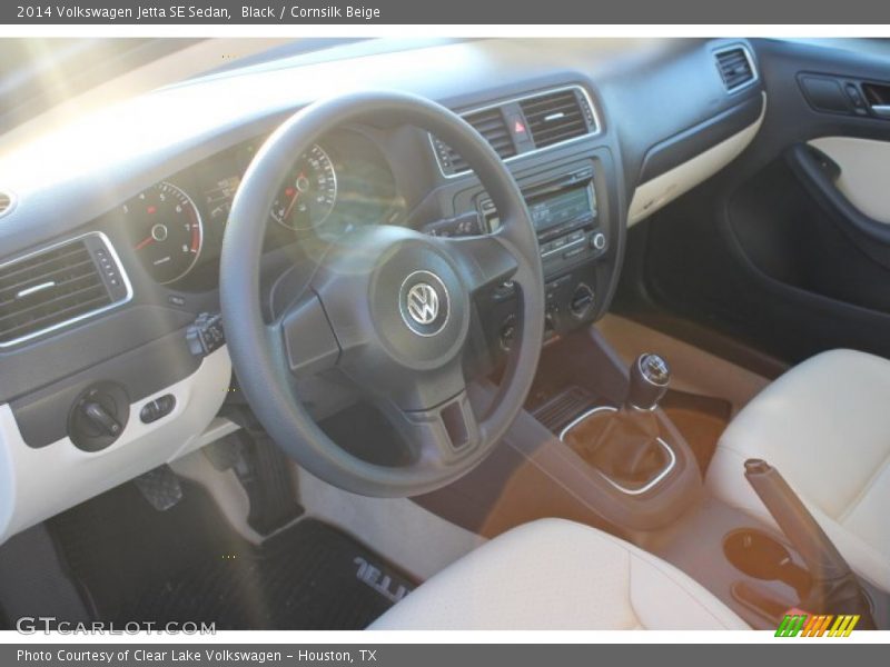 Black / Cornsilk Beige 2014 Volkswagen Jetta SE Sedan