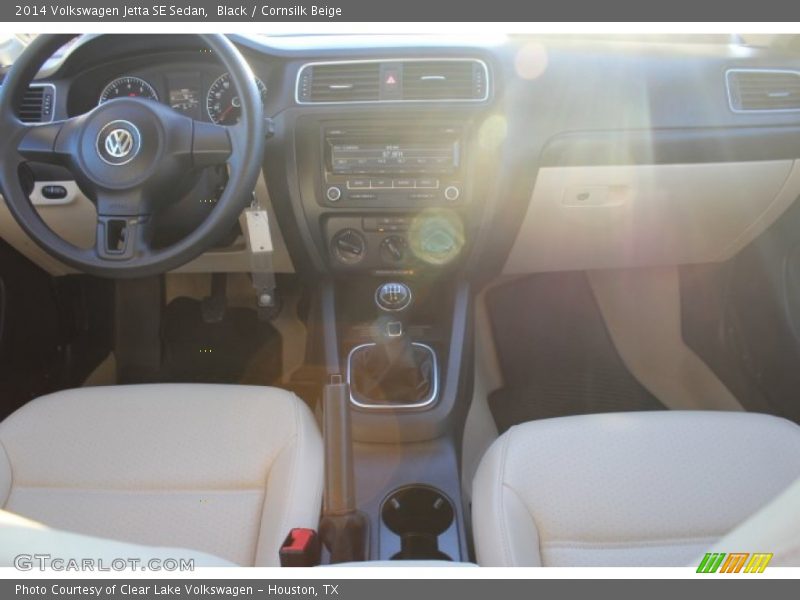 Black / Cornsilk Beige 2014 Volkswagen Jetta SE Sedan