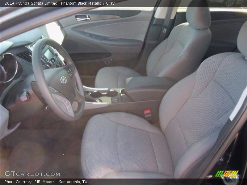 Phantom Black Metallic / Gray 2014 Hyundai Sonata Limited