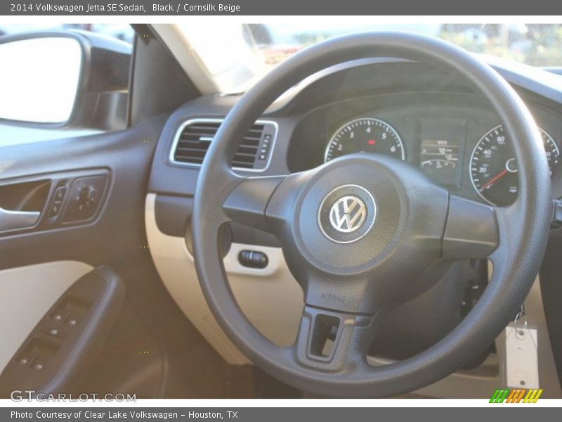 Black / Cornsilk Beige 2014 Volkswagen Jetta SE Sedan