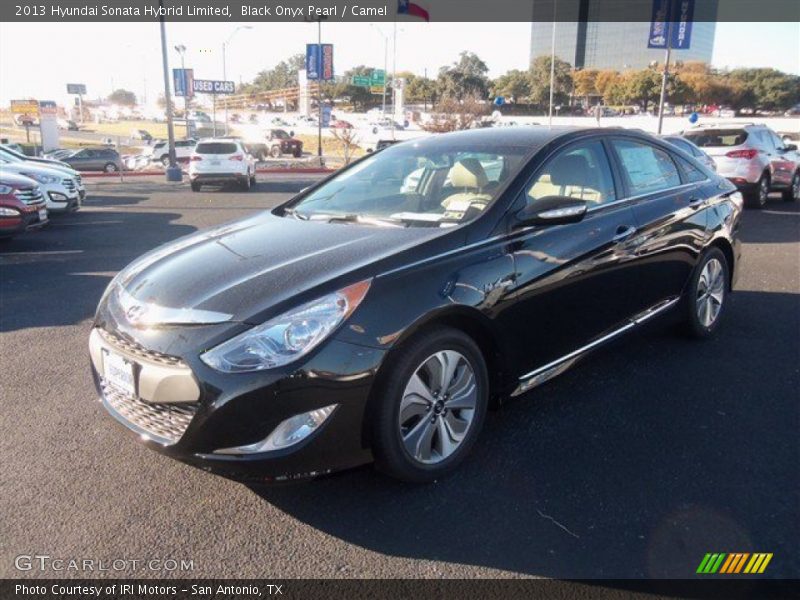 Black Onyx Pearl / Camel 2013 Hyundai Sonata Hybrid Limited