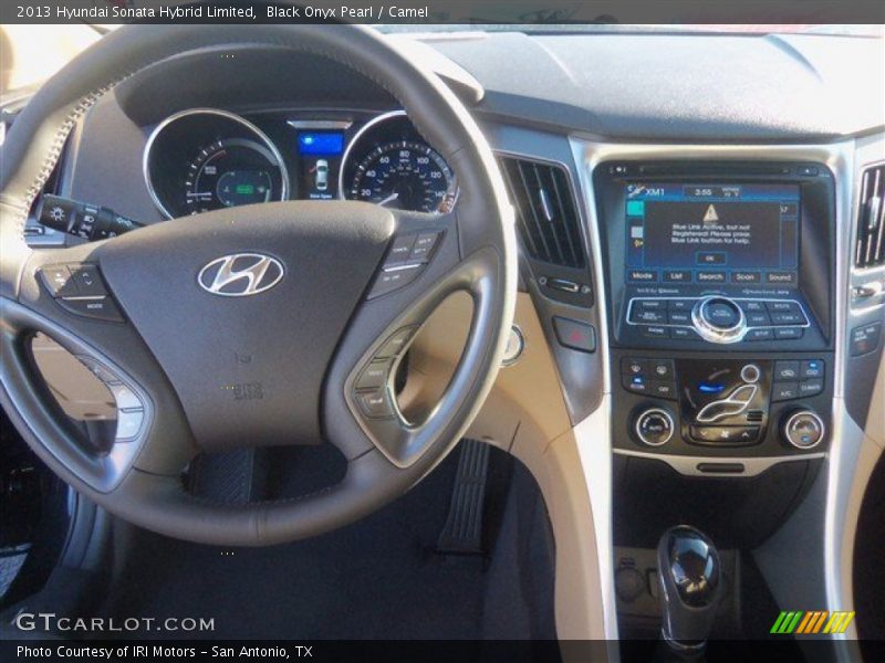 Black Onyx Pearl / Camel 2013 Hyundai Sonata Hybrid Limited