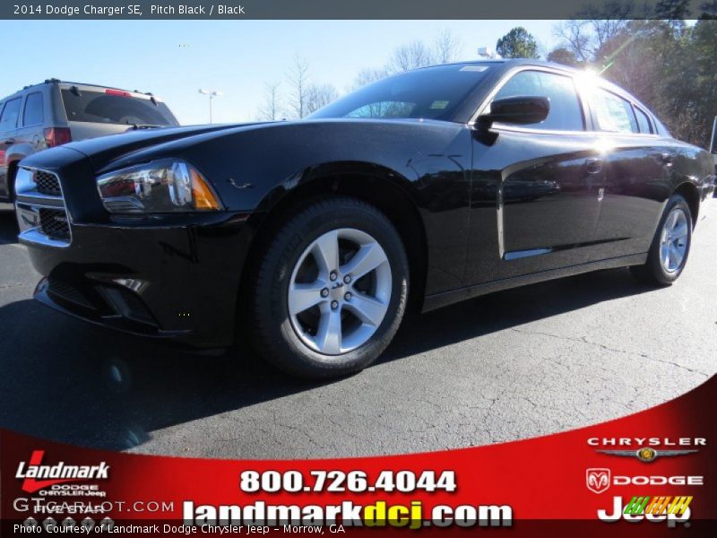 Pitch Black / Black 2014 Dodge Charger SE