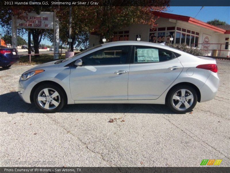 Shimmering Air Silver / Gray 2013 Hyundai Elantra GLS