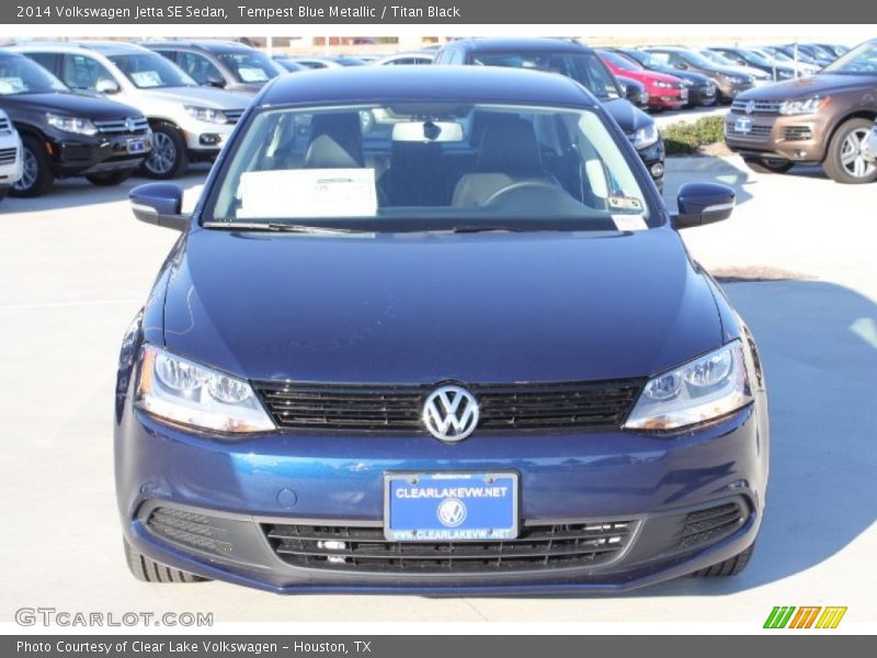 Tempest Blue Metallic / Titan Black 2014 Volkswagen Jetta SE Sedan