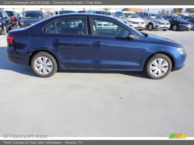 Tempest Blue Metallic / Titan Black 2014 Volkswagen Jetta SE Sedan