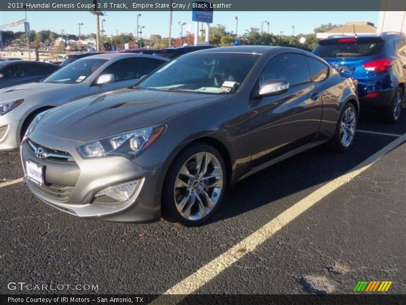 Empire State Gray / Black Leather 2013 Hyundai Genesis Coupe 3.8 Track