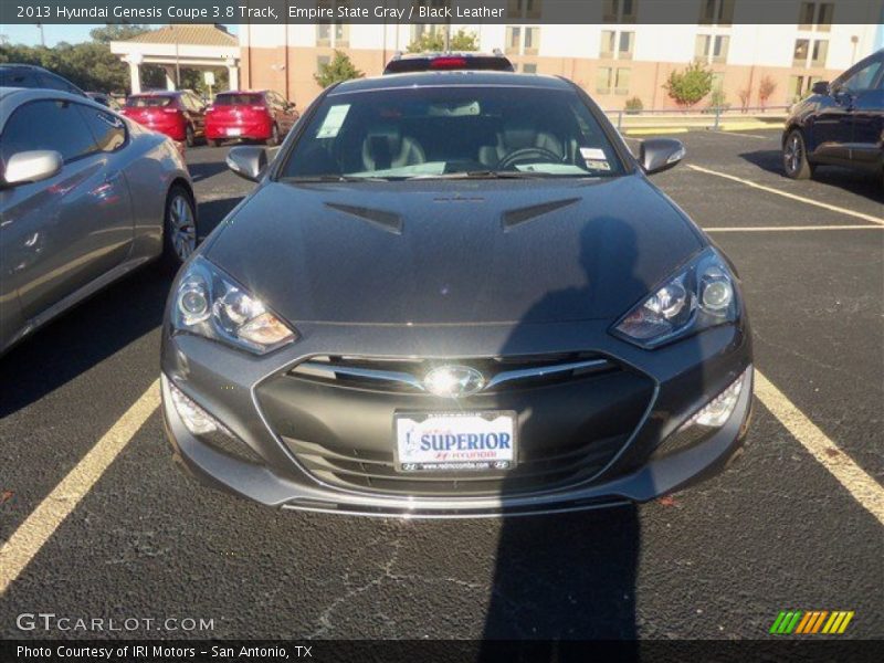 Empire State Gray / Black Leather 2013 Hyundai Genesis Coupe 3.8 Track