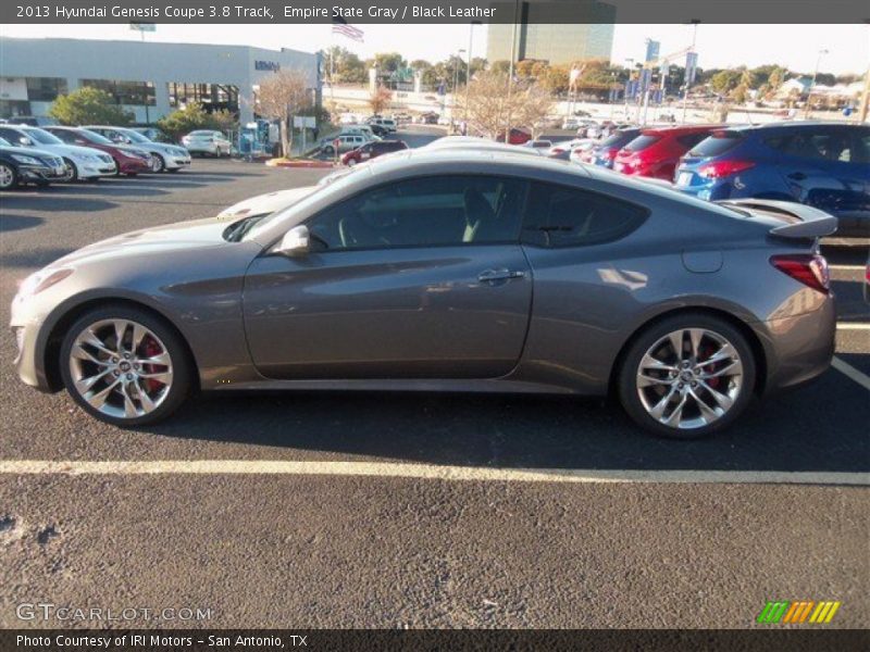 Empire State Gray / Black Leather 2013 Hyundai Genesis Coupe 3.8 Track