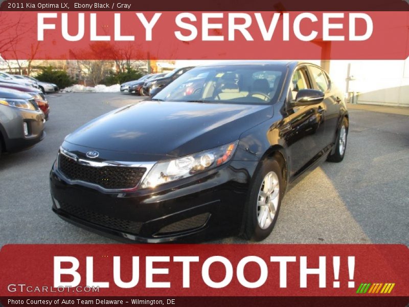Ebony Black / Gray 2011 Kia Optima LX