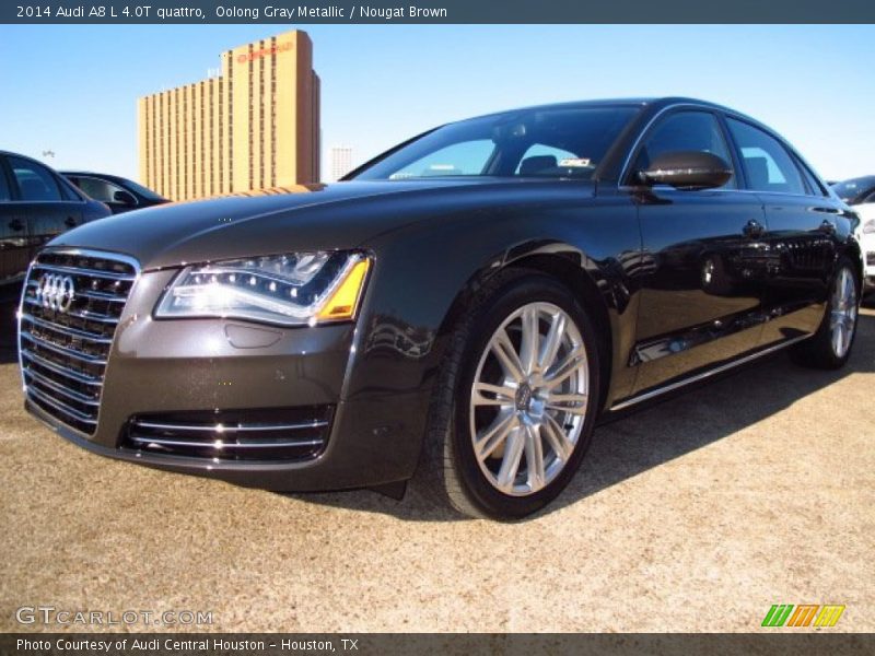 Oolong Gray Metallic / Nougat Brown 2014 Audi A8 L 4.0T quattro