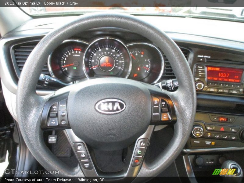 Ebony Black / Gray 2011 Kia Optima LX
