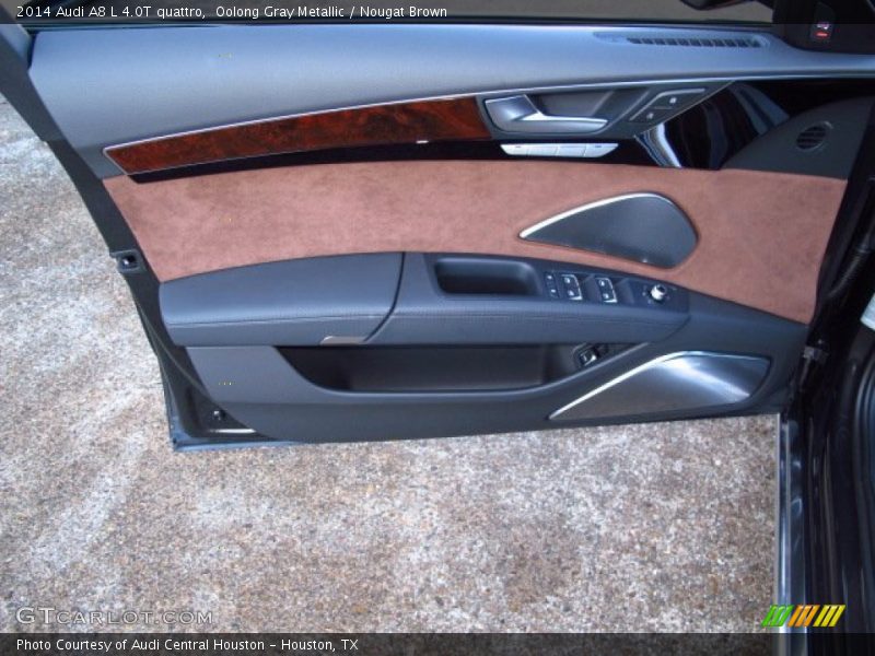 Oolong Gray Metallic / Nougat Brown 2014 Audi A8 L 4.0T quattro