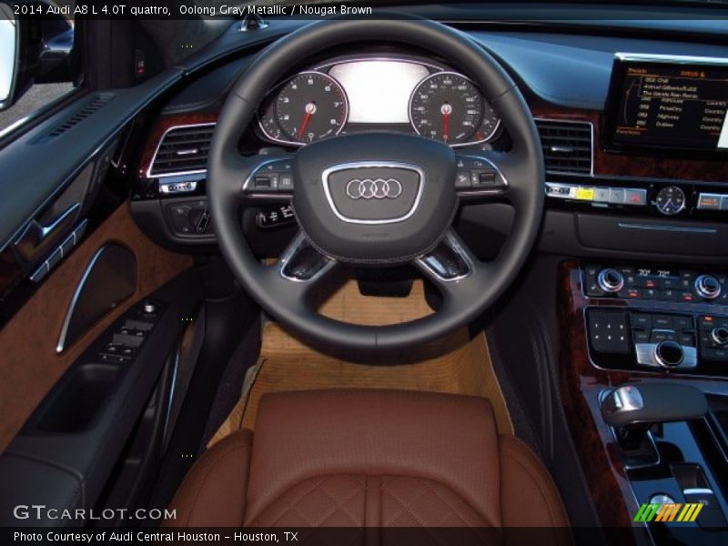Oolong Gray Metallic / Nougat Brown 2014 Audi A8 L 4.0T quattro