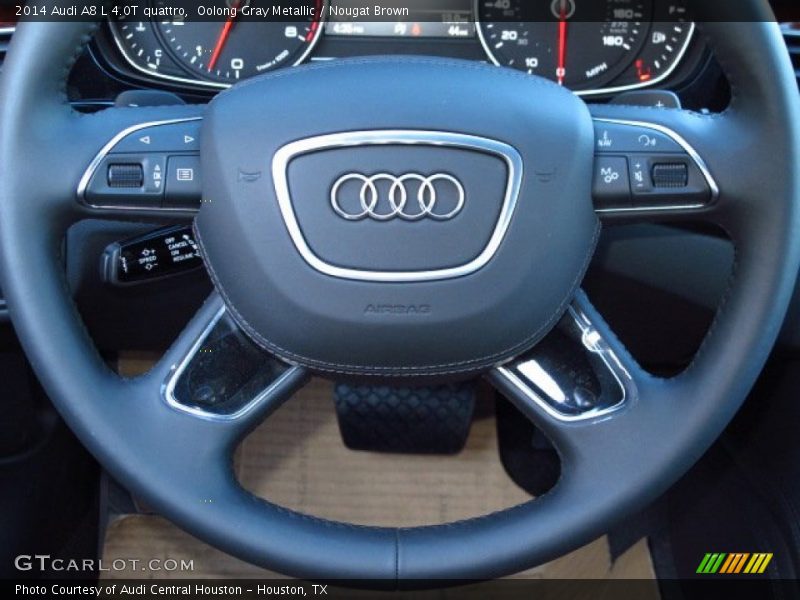 Oolong Gray Metallic / Nougat Brown 2014 Audi A8 L 4.0T quattro