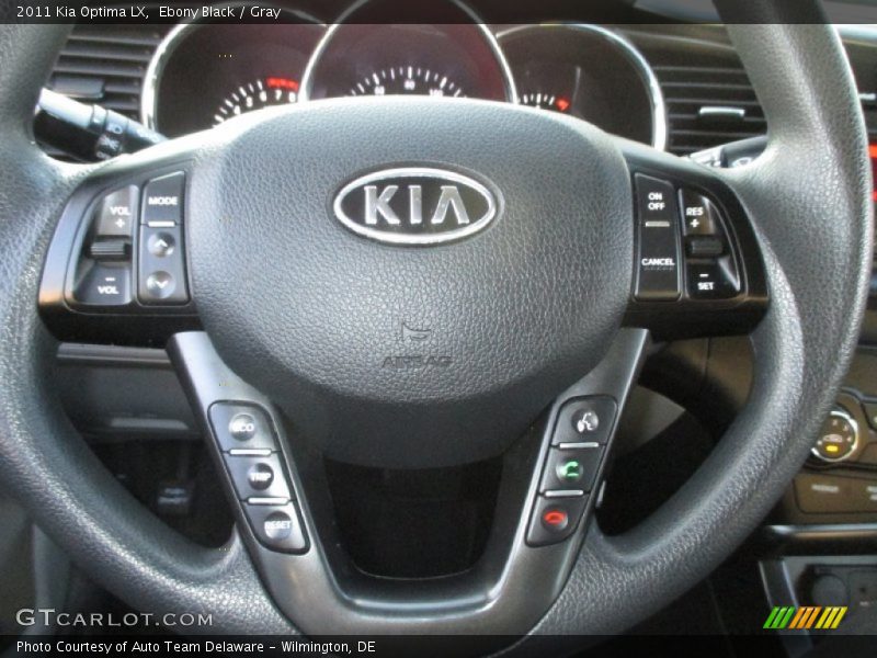 Ebony Black / Gray 2011 Kia Optima LX