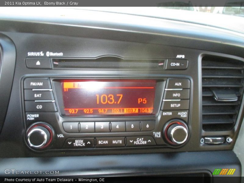 Ebony Black / Gray 2011 Kia Optima LX
