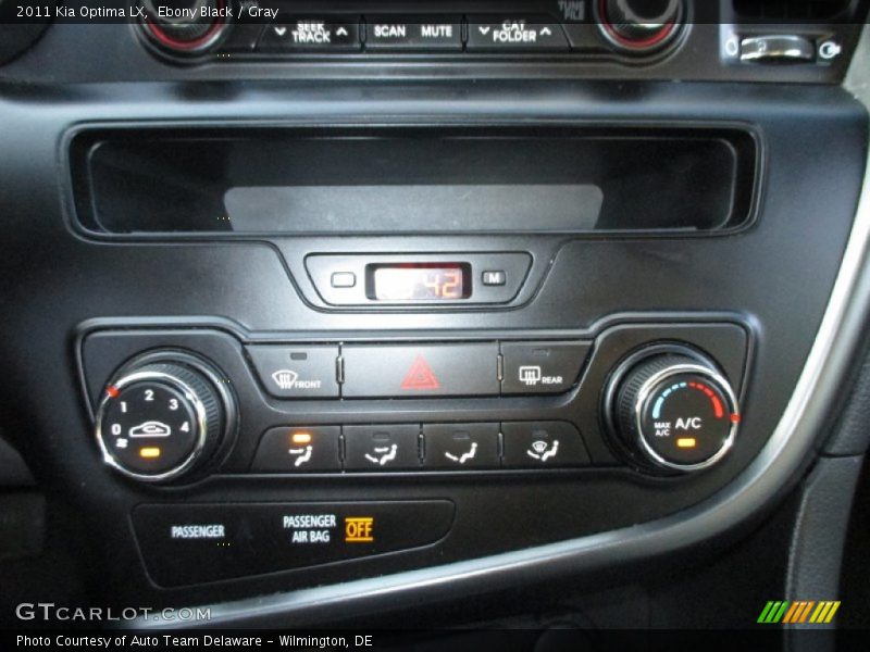 Ebony Black / Gray 2011 Kia Optima LX