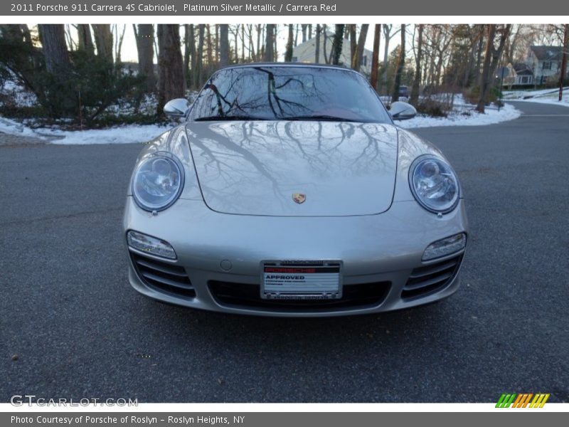 Platinum Silver Metallic / Carrera Red 2011 Porsche 911 Carrera 4S Cabriolet
