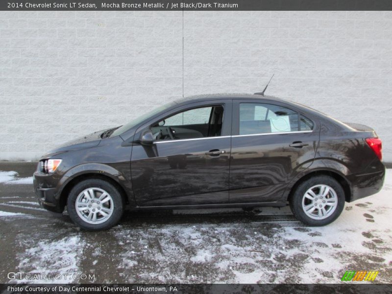 Mocha Bronze Metallic / Jet Black/Dark Titanium 2014 Chevrolet Sonic LT Sedan
