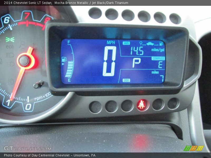Mocha Bronze Metallic / Jet Black/Dark Titanium 2014 Chevrolet Sonic LT Sedan