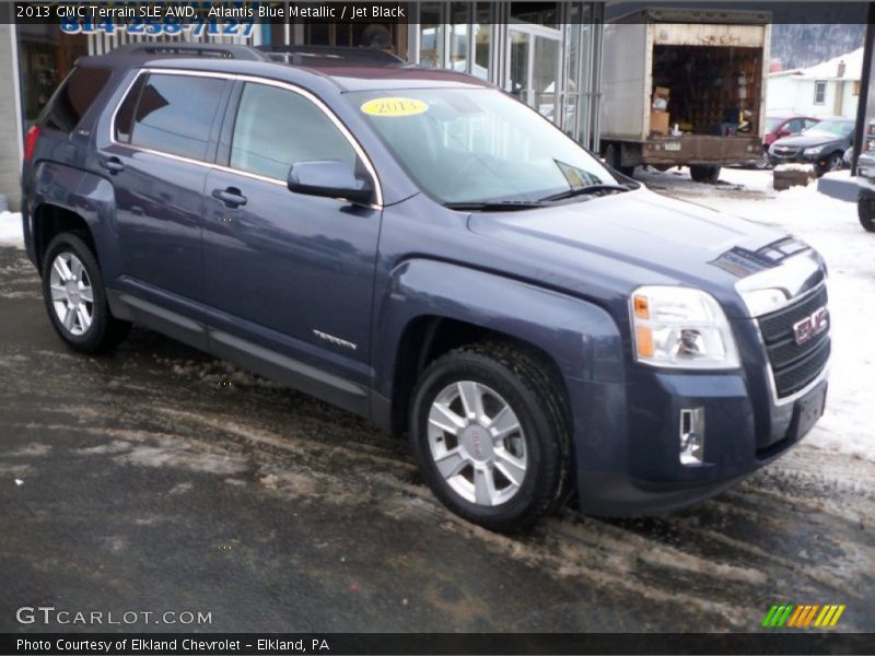 Atlantis Blue Metallic / Jet Black 2013 GMC Terrain SLE AWD