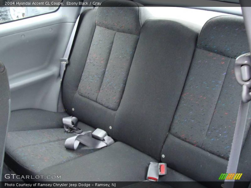 Ebony Black / Gray 2004 Hyundai Accent GL Coupe