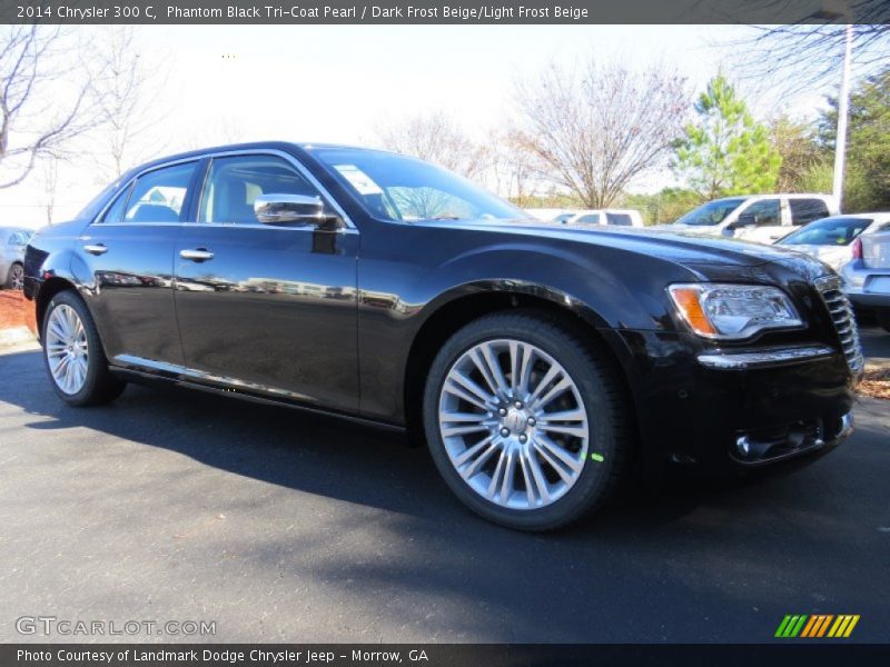 Phantom Black Tri-Coat Pearl / Dark Frost Beige/Light Frost Beige 2014 Chrysler 300 C