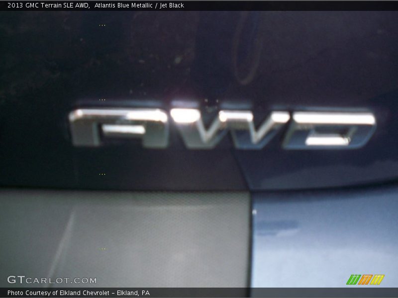 Atlantis Blue Metallic / Jet Black 2013 GMC Terrain SLE AWD