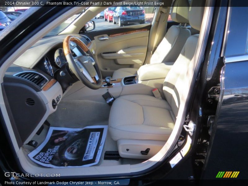 Phantom Black Tri-Coat Pearl / Dark Frost Beige/Light Frost Beige 2014 Chrysler 300 C