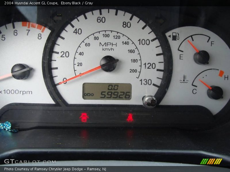 Ebony Black / Gray 2004 Hyundai Accent GL Coupe