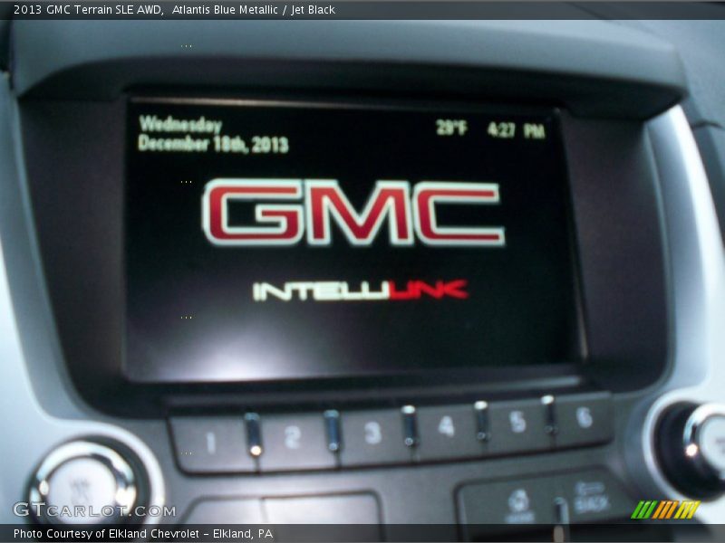Atlantis Blue Metallic / Jet Black 2013 GMC Terrain SLE AWD