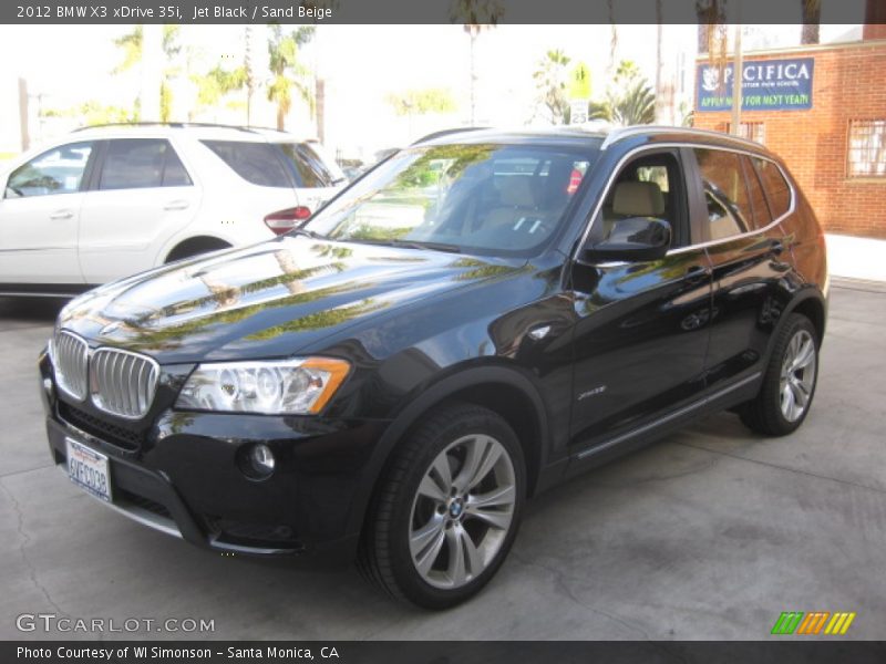 Jet Black / Sand Beige 2012 BMW X3 xDrive 35i