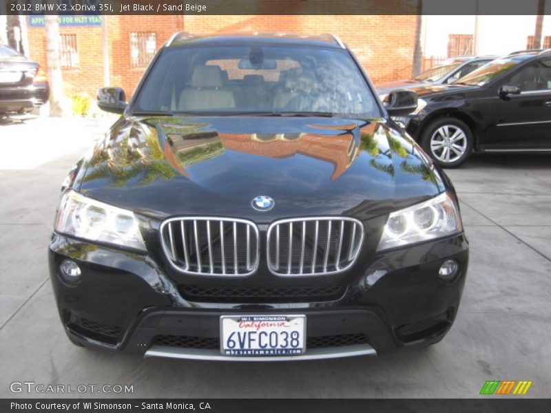 Jet Black / Sand Beige 2012 BMW X3 xDrive 35i