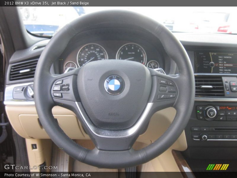 Jet Black / Sand Beige 2012 BMW X3 xDrive 35i