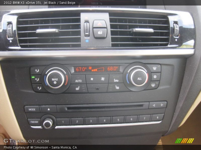 Jet Black / Sand Beige 2012 BMW X3 xDrive 35i