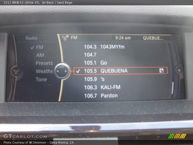 Jet Black / Sand Beige 2012 BMW X3 xDrive 35i