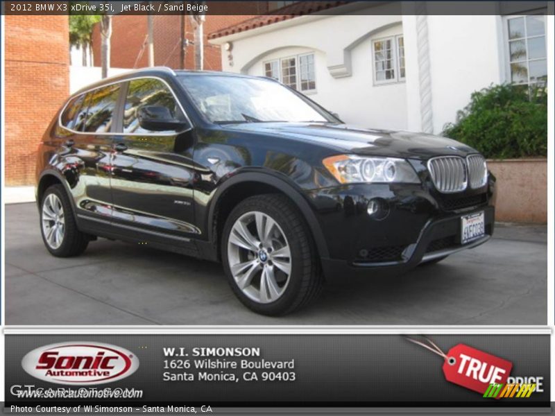 Jet Black / Sand Beige 2012 BMW X3 xDrive 35i