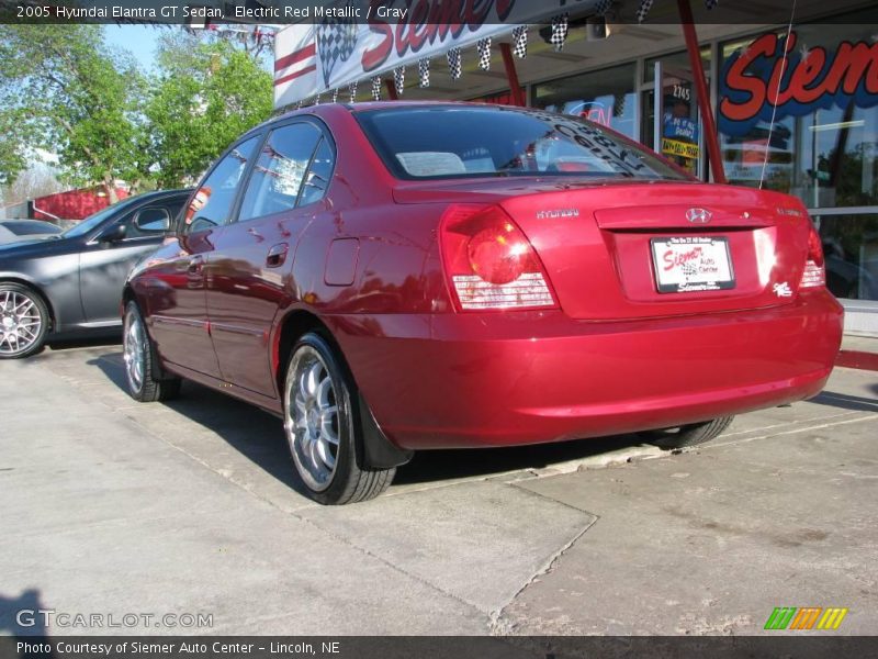 Electric Red Metallic / Gray 2005 Hyundai Elantra GT Sedan